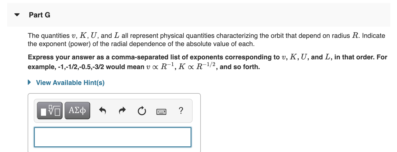 Solved Properties Of Circular Orbits Learning Goal Part Chegg Com