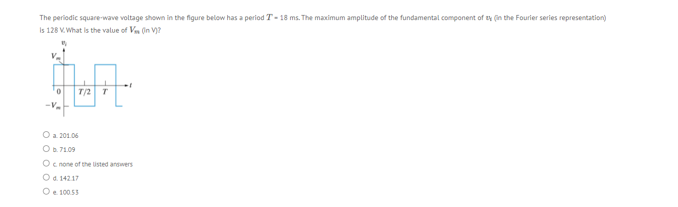 Solved The periodic square-wave voltage shown in the figure | Chegg.com