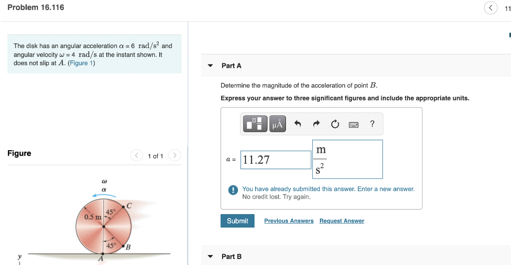 Solved Problem 16.116 11 The disk has an angular | Chegg.com