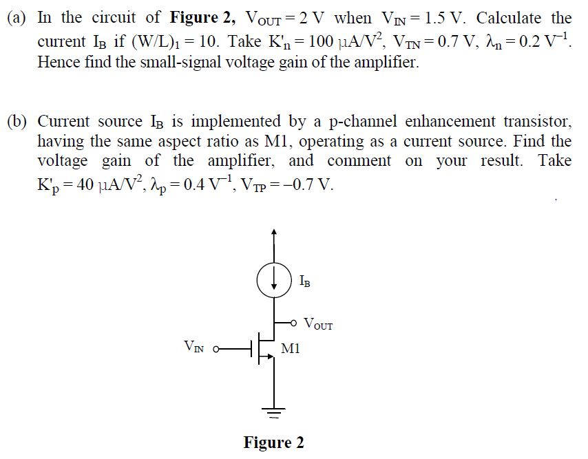 Solved A In The Circuit Of Figure 2 Vout 2 V When Vin Chegg Com