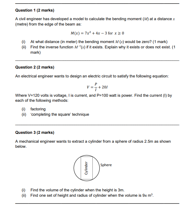 Solved A Civil Engineer Has Developed A Model To Calculate | Chegg.com