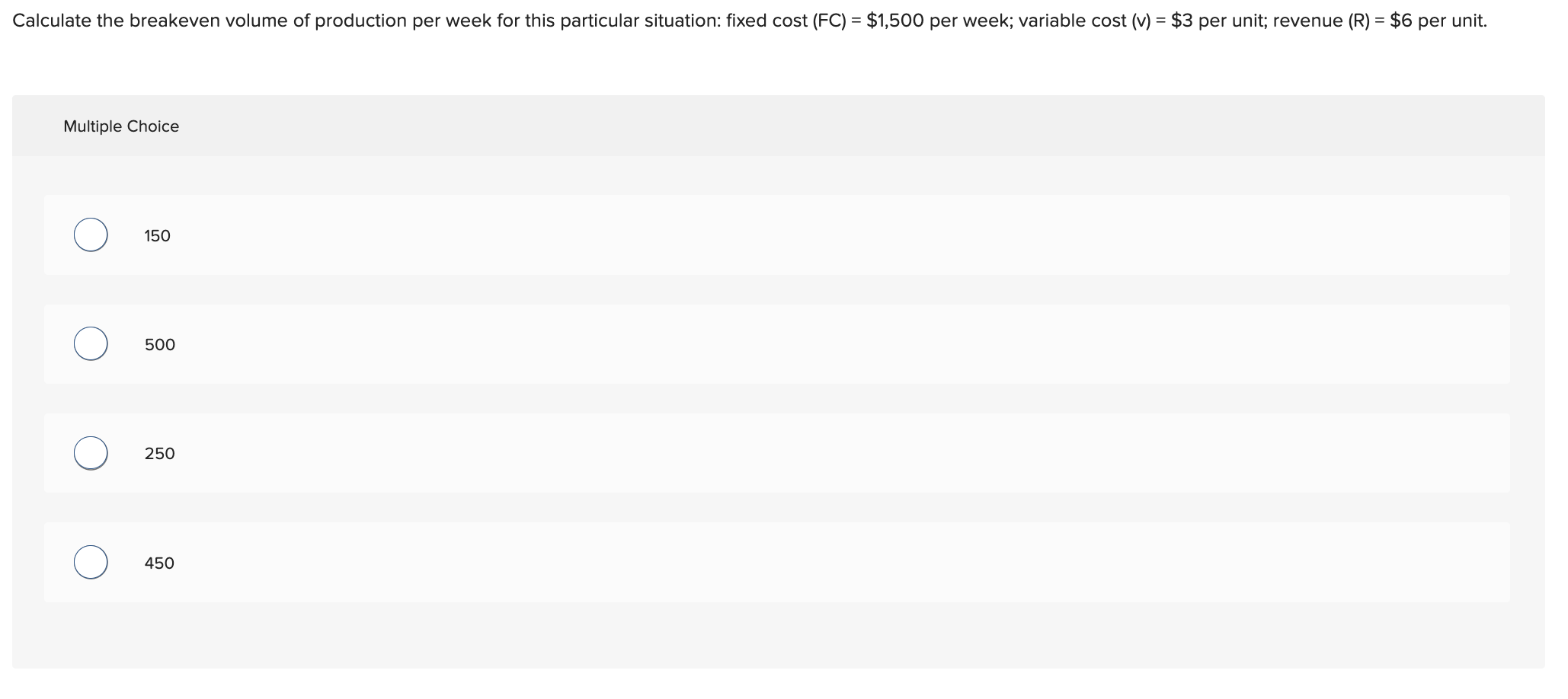 solved-calculate-the-breakeven-volume-of-production-per-week-chegg