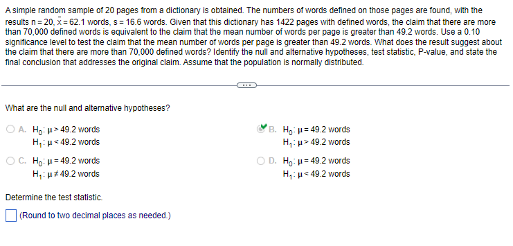Solved 9 Test statistic: P-value: Reject/Accept H0. | Chegg.com