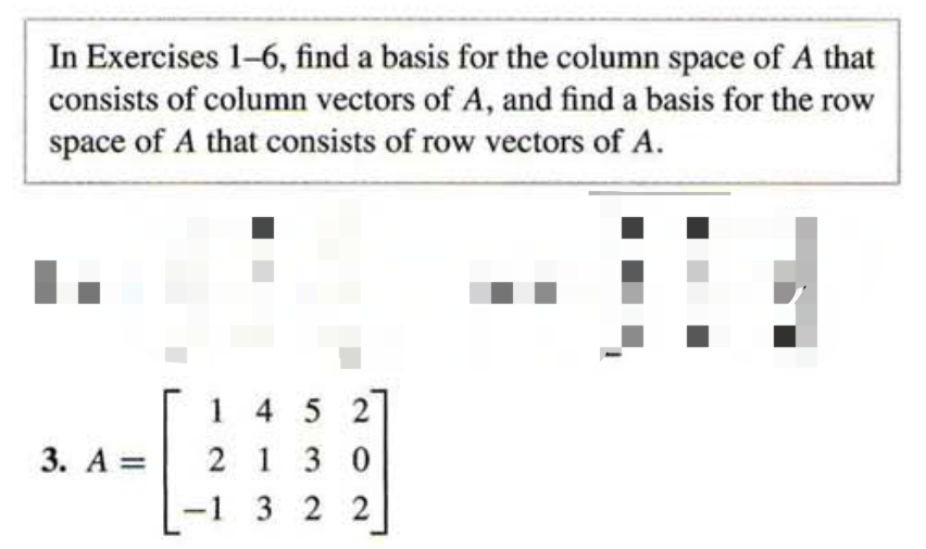 Solved In Exercises 1-6, find a basis for the column space | Chegg.com