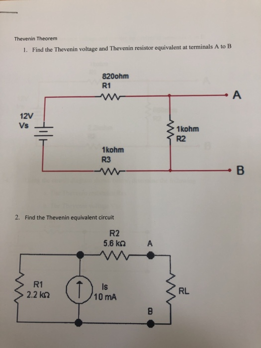 Solved Thevenin Theorem Find The Thevenin Voltage And Chegg Com