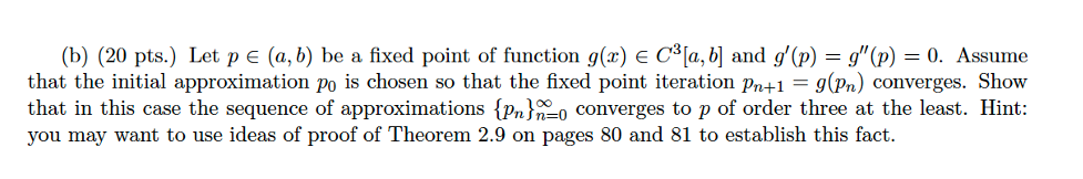 B Pts Let P A B Be A Fixed Point Of Fu Chegg Com