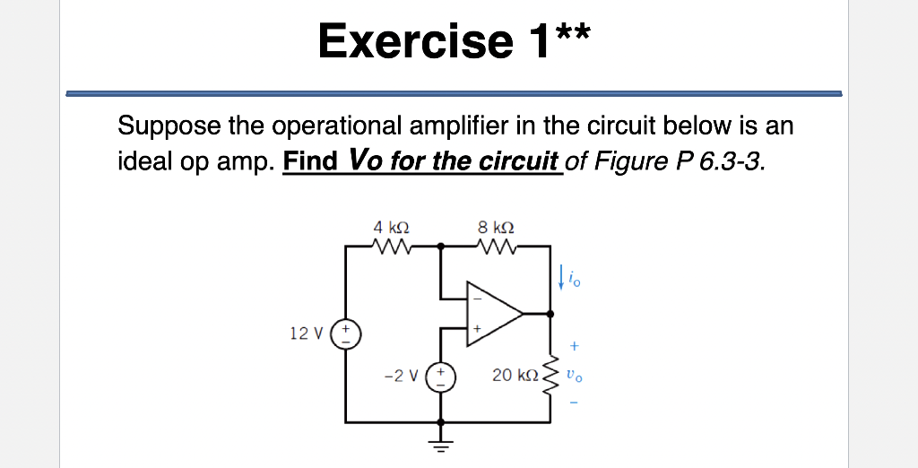 Solved Suppose The Operational Amplifier In The Circuit | Chegg.com