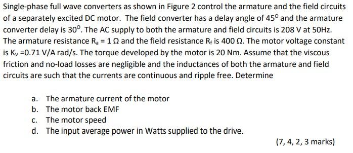 Solved Single-phase full wave converters as shown in Figure | Chegg.com