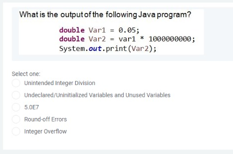 Solved What is the output of the following Java program? | Chegg.com