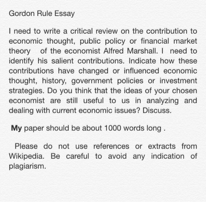 How to write a history of economic thought paper