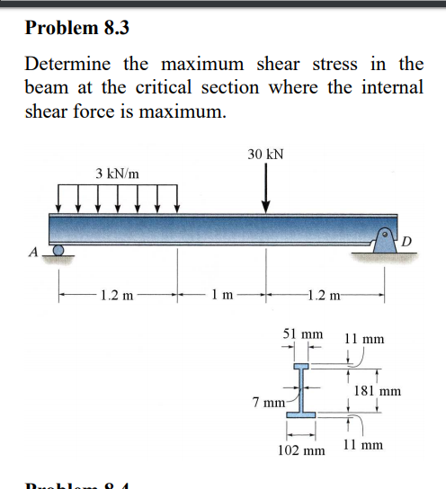 solved-determine-the-maximum-shear-stress-in-the-beam-at-the-chegg