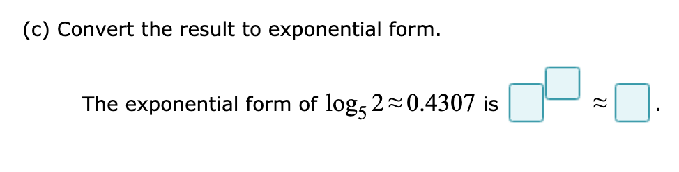 Solved (c) Convert the result to exponential form. The | Chegg.com