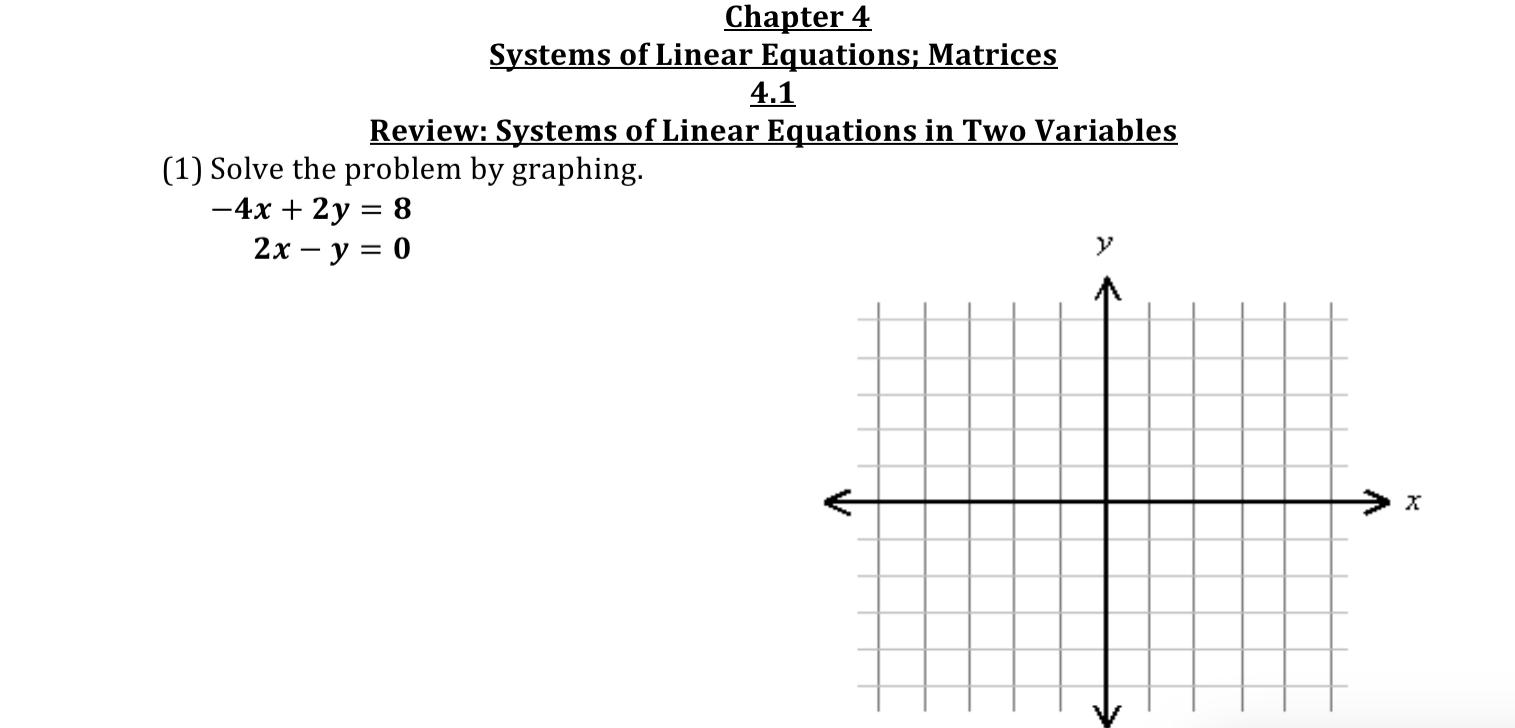 Solved Chapter 4 Systems Of Linear Equations; Matrices 4.1 | Chegg.com