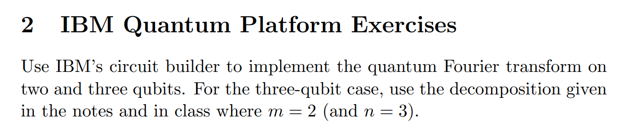 Solved 2 IBM Quantum Platform Exercises Use IBM's circuit | Chegg.com
