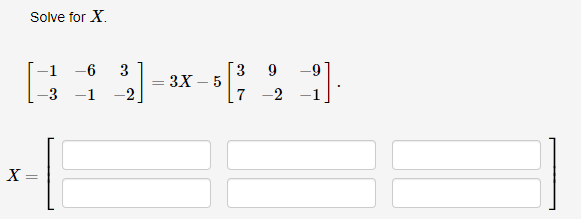 Solved Solve for X [; 3) --X-6[; . :) 1- | Chegg.com