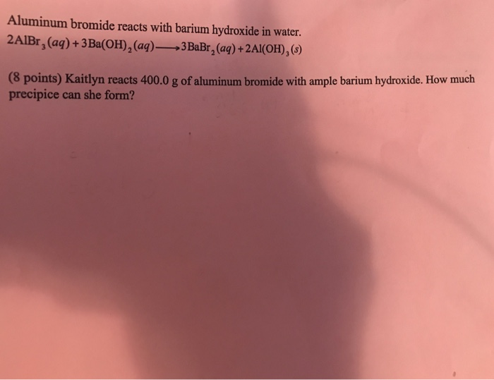 Solved Aluminum sulfate reacts with sodium hydroxide in