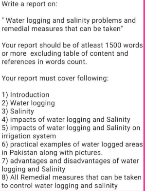 research paper on water logging