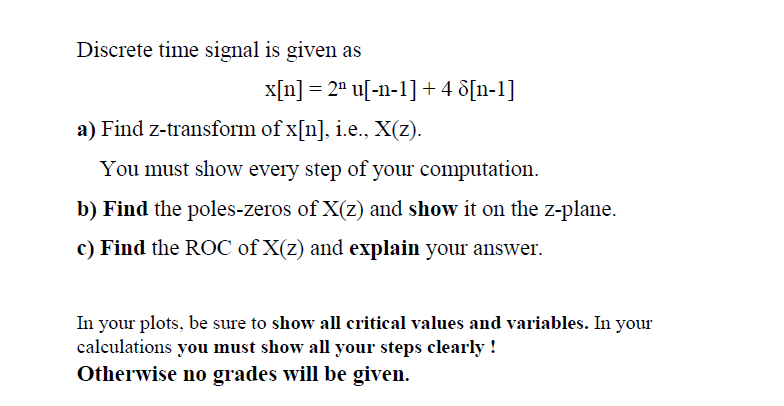 Solved Discrete Time Signal Is Given As X N 21 U N 1 Chegg Com