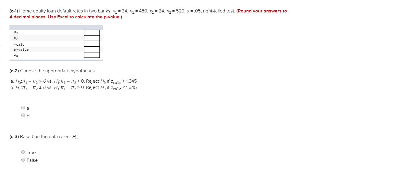C 1 Home Equity Loan Default Rates In Two Banks Chegg Com