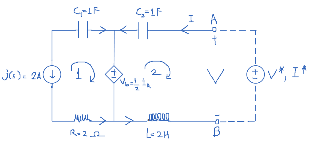 Solved A)In the circuit in the figure, write the circuit | Chegg.com