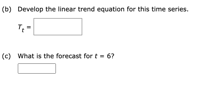 Solved Consider The Following Time Series Data.(b) Develop | Chegg.com