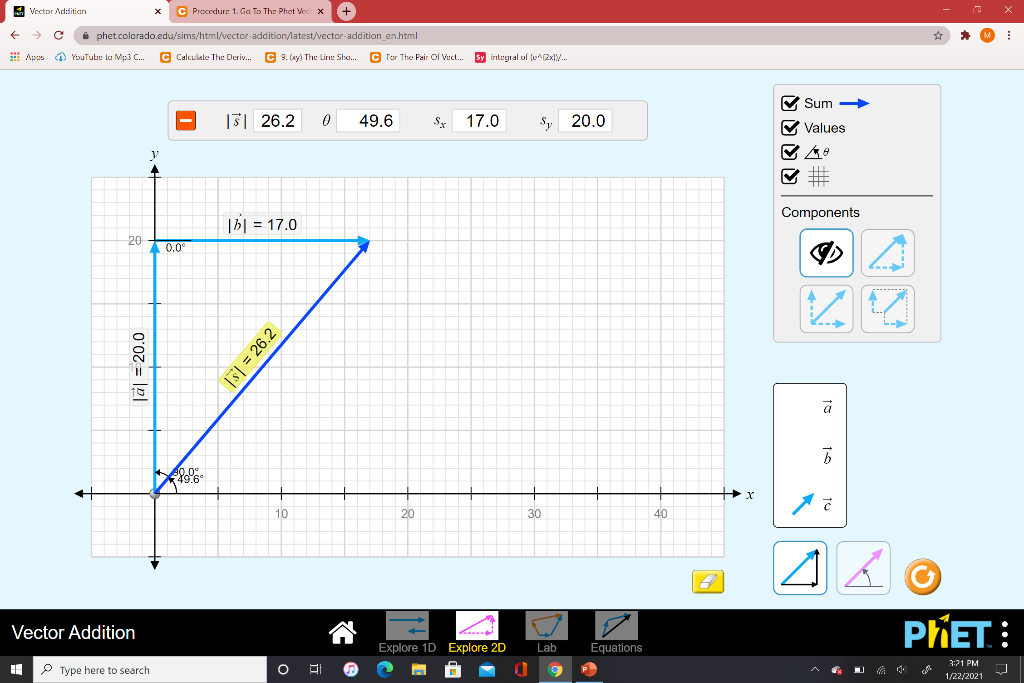 Phet Vector Addition Worksheet Answers