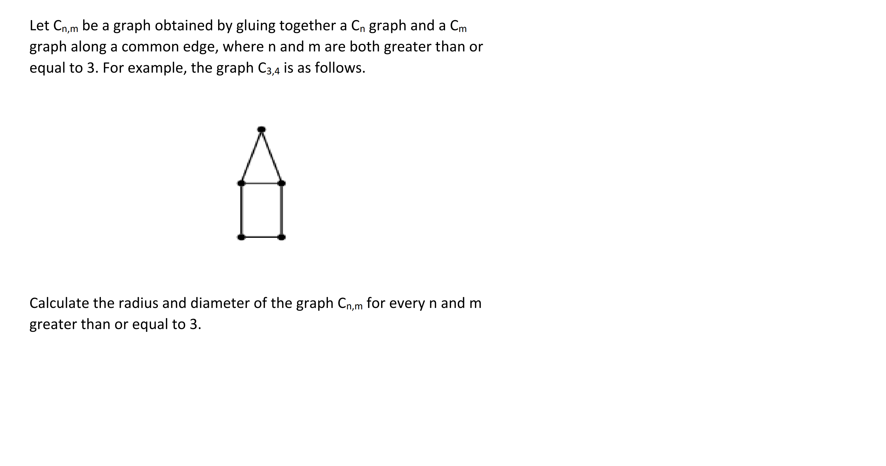 Solved Let Cn,m be a graph obtained by gluing together a Cn | Chegg.com