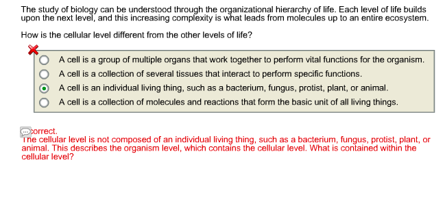 Solved The Study Of Biology Can Be Understood Through The | Chegg.com