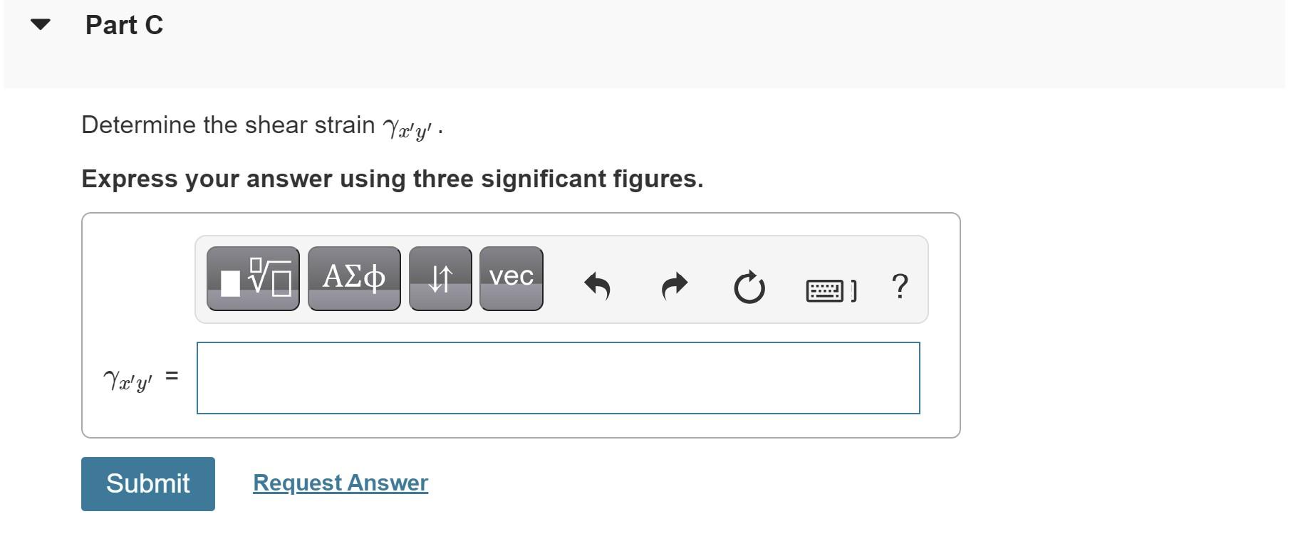 Solved Part A Determine the normal strain & Express your | Chegg.com