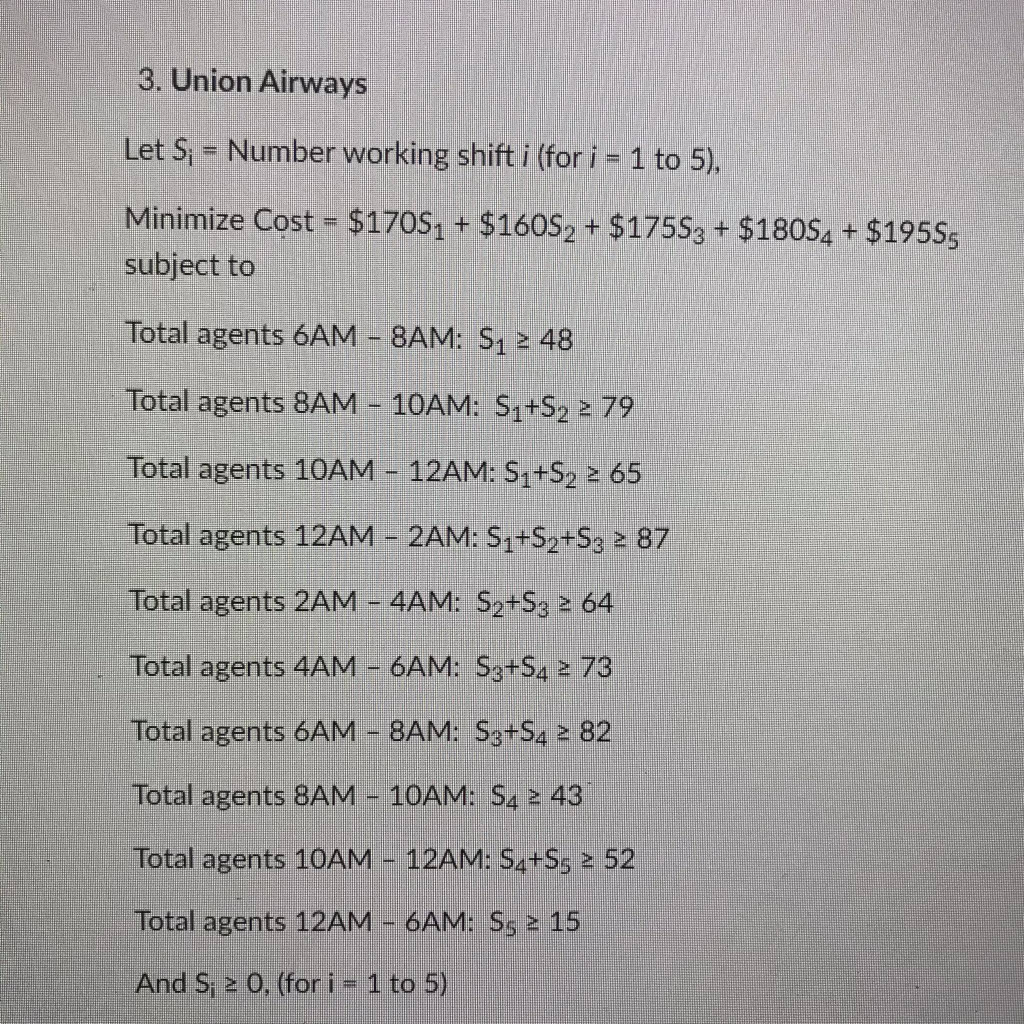 Solved Use Excel Solver to find the solution set for each of | Chegg.com