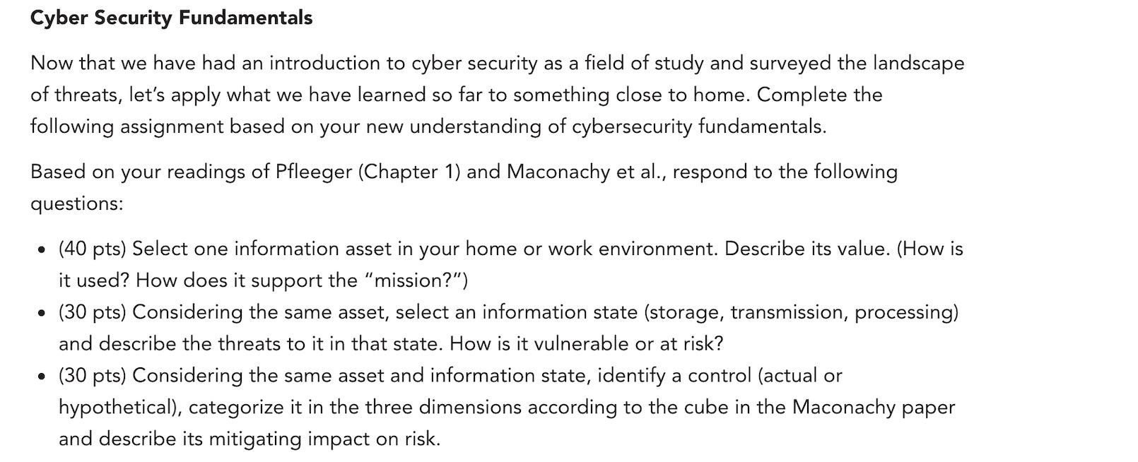 Solved Cyber Security Fundamentals Now That We Have Had An | Chegg.com