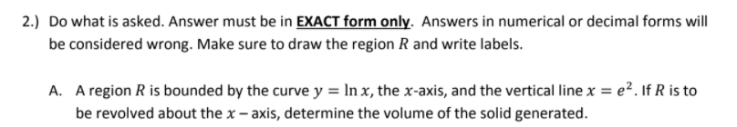 Solved 2.) Do what is asked. Answer must be in EXACT form | Chegg.com
