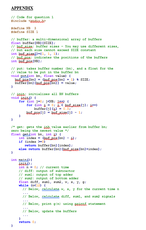 use the appendix for question 1 part | Chegg.com