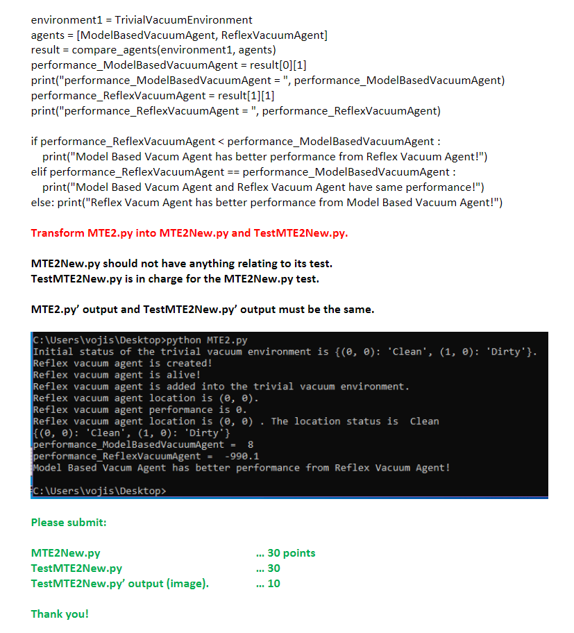 (2) The python program MTE2.py works Ok but it is not | Chegg.com