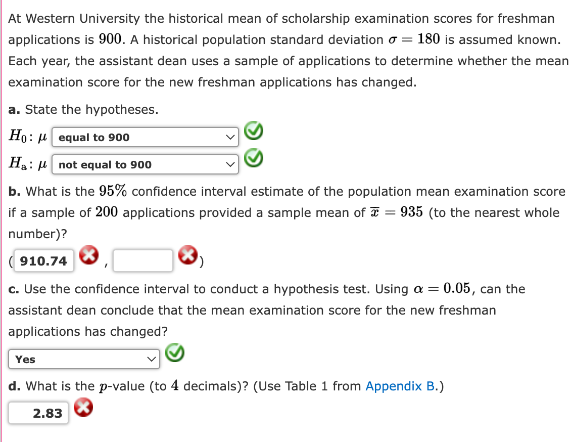 Solved At Western University The Historical Mean Of | Chegg.com