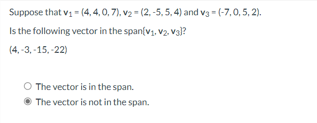Solved Suppose that \\( \\mathbf{v}_{1}=(4,4,0,7), | Chegg.com