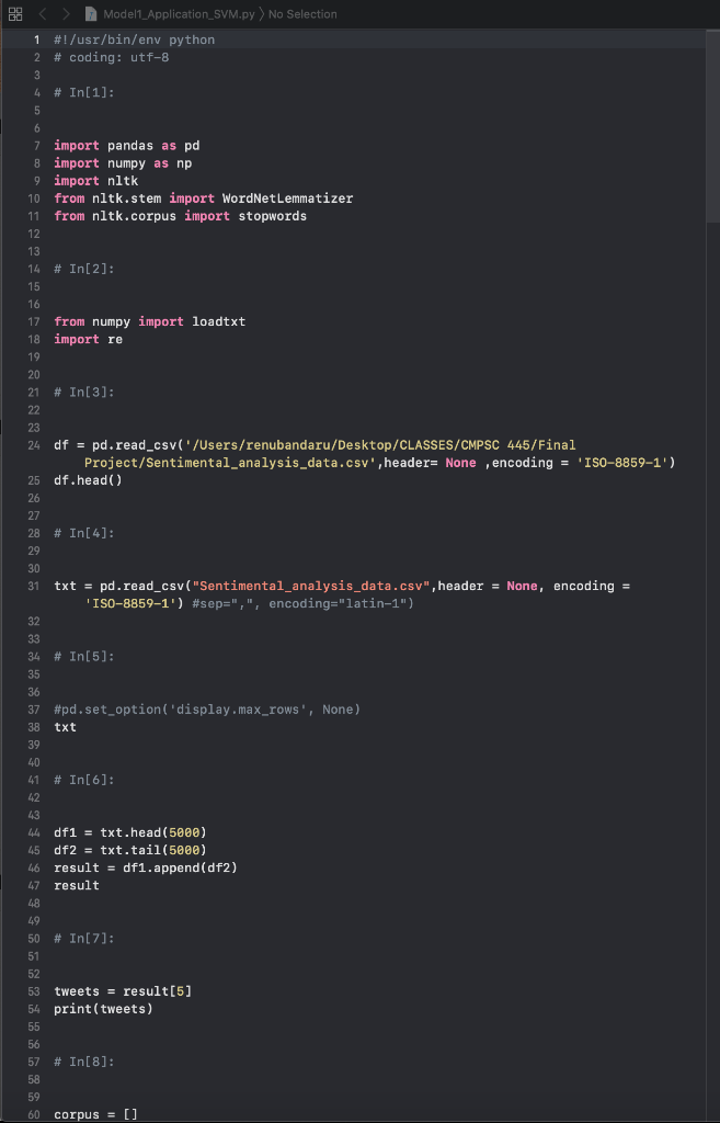 The following is the code for a project I'm working | Chegg.com