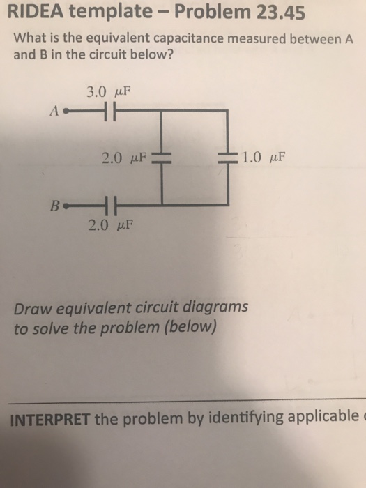 Solved What is the equivalent capacitance measured between A