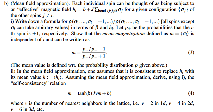 Solved 10.17 Mean field theory and ferromagnetism. A | Chegg.com