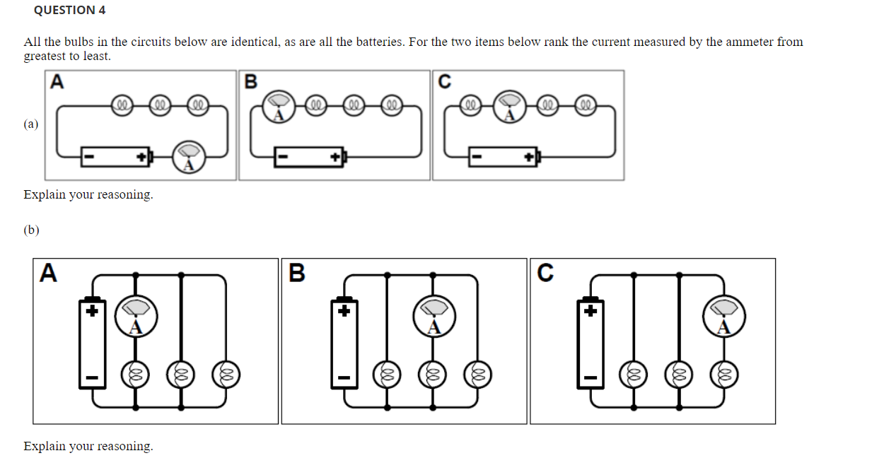 Solved QUESTION 4 All the bulbs in the circuits below are | Chegg.com