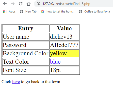 Solved write a PHP script for creating new account (for some | Chegg.com