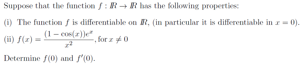 Solved Suppose That The Function F:R + R Has The Following | Chegg.com