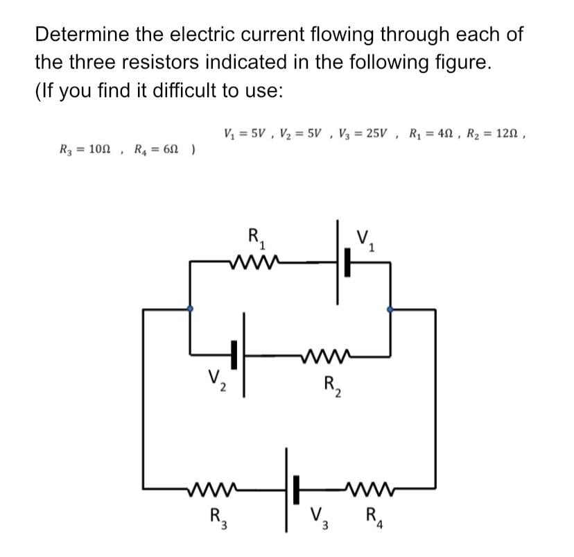 Solved Determine The Electric Current Flowing Through Each | Chegg.com