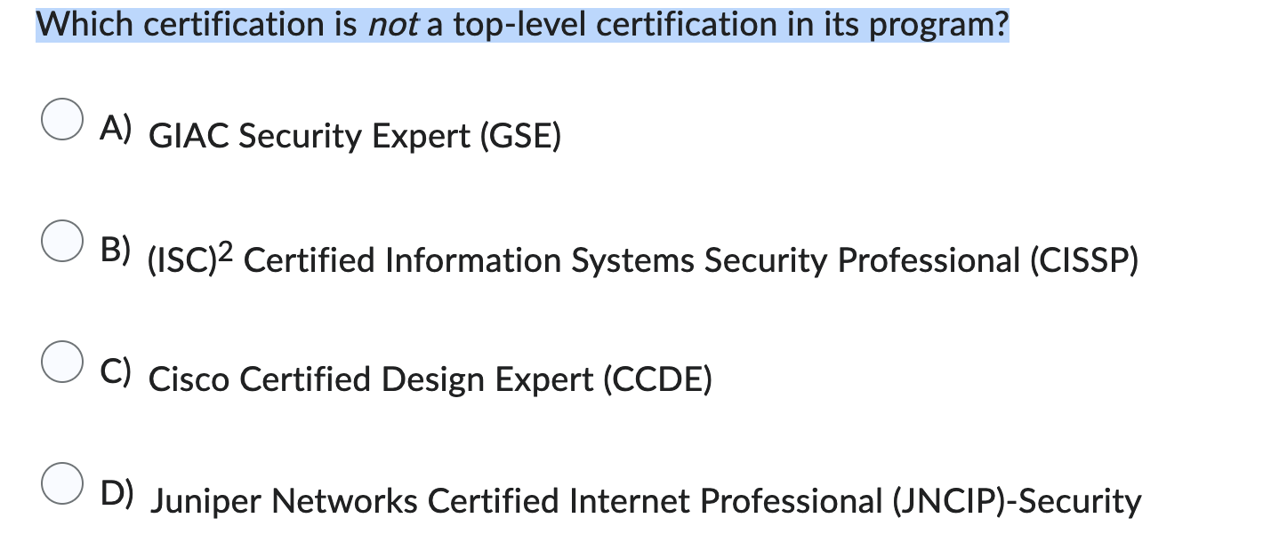 Study Guide for the GSE (GIAC Security Expert): Part 1