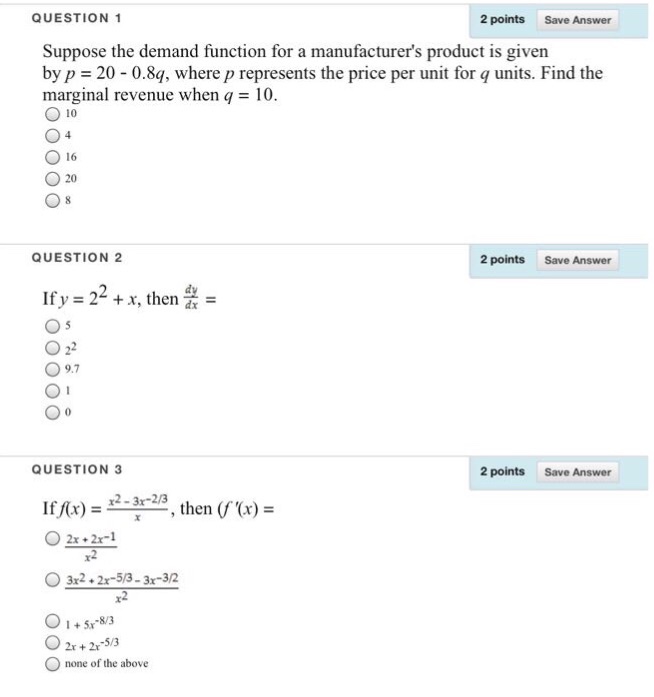 Solved Suppose the demand function for a manufacturer's