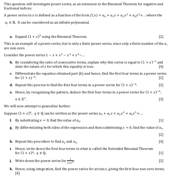 Solved This question will investigate power series, as an | Chegg.com