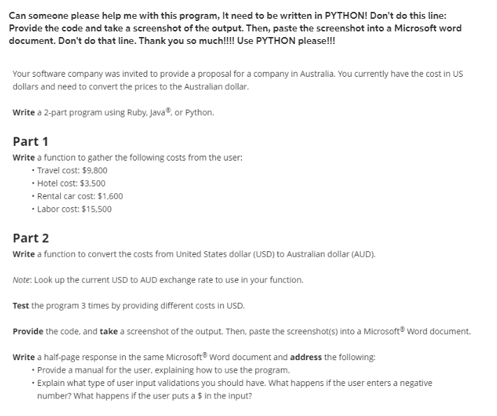 Solved Can someone please help me with this program, It need | Chegg.com