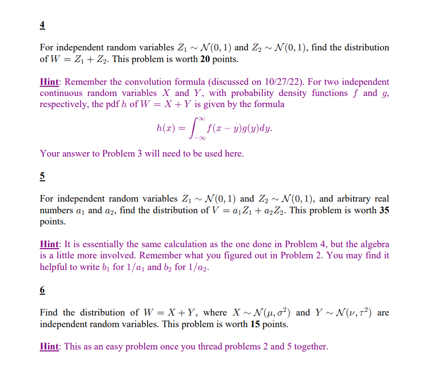 Solved Let X∼N(μ,σ2). Let Y=aX+b, Where 0 =a And B Are | Chegg.com