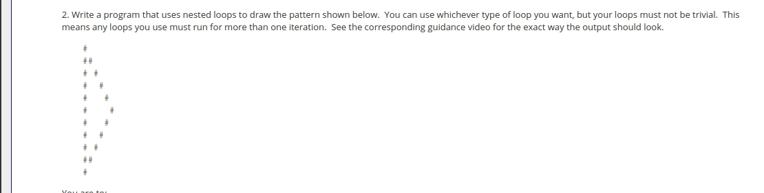 Solved 2. Write a program that uses nested loops to draw the | Chegg.com