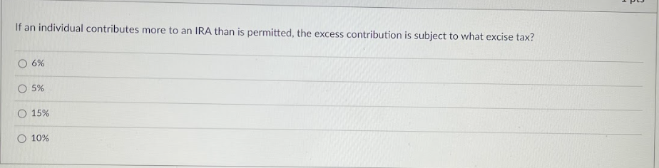 Solved If An Individual Contributes More To An IRA Than Is | Chegg.com